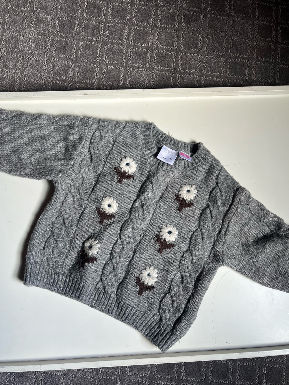 Zara Kids Flower Sweater